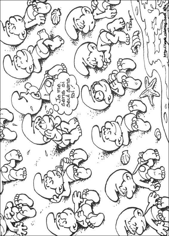 The Smurfs coloring picture